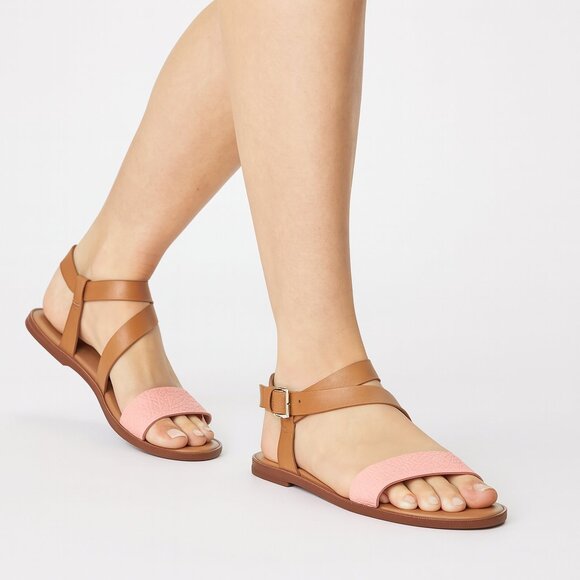 Cole Haan Brown and Pink Leather Sandals Strappy Size 10 - Picture 1 of 8